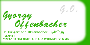 gyorgy offenbacher business card